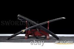 Épée artisanale japonaise de samouraï Walking Dead en acier T10 trempé à l'argile