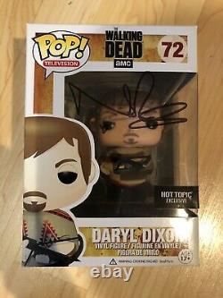 Funko Pop The Walking Dead Daryl Dixon #72 Hot Topic Exclusif Autographié