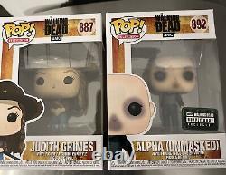 Funko Pop The Walking Dead Judith Grimes #887 & Alpha Unmasked #892<br/>	 Funko Pop The Walking Dead Judith Grimes #887 & Alpha Unmasked #892