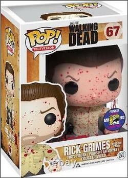 Funko Pop Walking Dead 2013 Sdcc Bloody Rick Grimes Prison Yard #67 En Stock