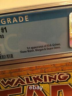 Image Comics # 1 Dead Walking Cgc 9.9 Pas 9.8 1er Rick Grimes Ultra Rare