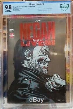 Image Comics / Skybound The Walking Dead Negan Lives Ruby Red Foil 9.8 Cbcs 1/500
