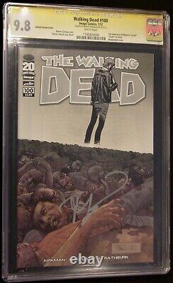 Image Comics The Walking Dead #100 Signé Par Robert Kirkman Et Classé A 9,8