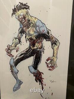 Invincible Zombie Art Original De Ryan Ottley Image Walking Dead Robert Kirkman