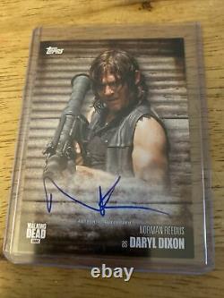 La Carte Autographe Authentique Walking Dead Norman Reedus Comme Daryl Dixon
