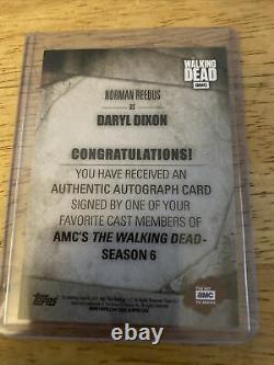 La Carte Autographe Authentique Walking Dead Norman Reedus Comme Daryl Dixon