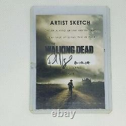 La Carte De Sketch Dead Walking Aceo Psc Par Paul Vang Zombie Day Walker 1/1 Rare