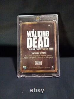 La carte d'autographe de The Walking Dead Andrew Lincoln en tant que shérif Rick Grimes A1 Zombies