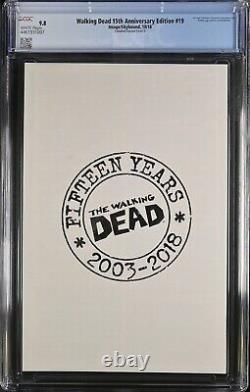 Le Walking Dead 15ème Anniversaire #19 CGC 9.8 J. Scott Campbell Noir et Blanc Virgin