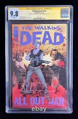 Le titre en français est: 'Walking Dead #116 CGC 9.8 (2013) Signé par Charlie Adlard et Robert Kirkman'