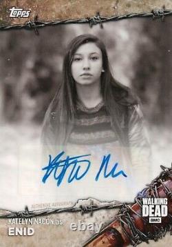 Les morts qui marchent sur demande, carte d'autographe de Katelyn Nacon 'Enid' 19BW-A #3/5