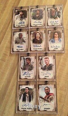 Lot d'autographes de base de la collection Walking Dead 2018 Topps Eugene Deanna Nicholas ++