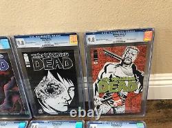 Lot de 11 bandes dessinées The Walking Dead #1 TOUTES ÉVALUÉES CGC 9.8