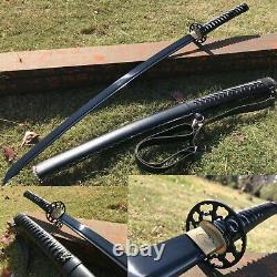 Marcher Mort Katana Black Blade 1095 Acier Samouraï Japonais Épée Combat Réel