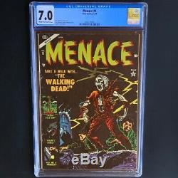 Menace # 9 (atlas Comics 1954) Cgc 7.0 Pré-morts-vivants Code Horreur! Pch