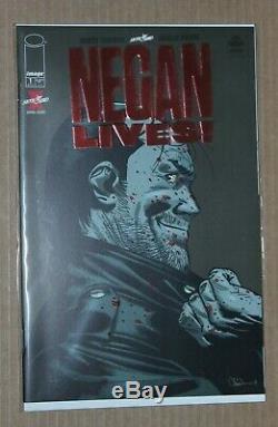 Negan Lives 1 Feuille Rouge Variant Cover Skybound Image Comics The Walking Dead Kirkman