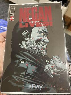 Negan Lives # 1 Feuille Rouge Variant Image Robert Kirkman Dernière Marche Ultra Rare