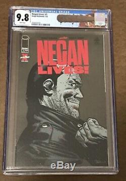 Negan Lives! # 1 Or, Argent, Rouge Cgc 9.8,9.8,9.6 Lucille Negan Walking Étiquette Morte