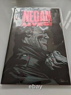 Negan Set Rouge Vies Entier Or Argent Bronze Foil 1er Et 2ème Impression Kirkman Twd