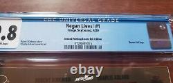 Negan Vit! #1 Cgc 9.8 Silver/bronze Foil / Blue/red Logo Edition Variante Set