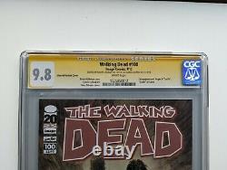 The Walking Dead #100 Cgc 9.8 Ss X2 Signé Kirkman & Adlard 1er Negan Nice