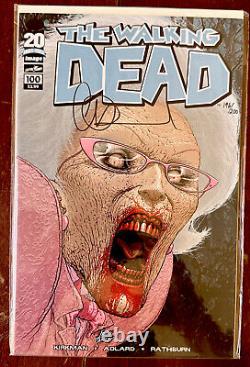 The Walking Dead #100 Dynamic Forces #196/200 Signé par Charlie Adlard avec COA