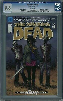 The Walking Dead # 19 Cgc 9.6 Pages Blanches 1ère Michonne! Couverture Classique