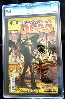 The Walking Dead #1 1st Printing- Cgc 9.4 2003 Pages Blanches Et Dalle Propre