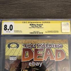 The Walking Dead #1 1st Printing Signé Par Robert Kirkman Cgc 8.0 Pages Blanches