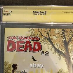 The Walking Dead #1 1st Printing Signé Par Robert Kirkman Cgc 8.0 Pages Blanches