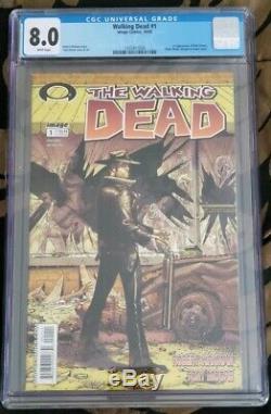 The Walking Dead # 1 Cgc 8,0 Pages Blanches