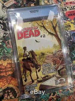 The Walking Dead # 1 Cgc 9.4 Première Imprimer Pages Blanches Image Skybound Rick Grimes