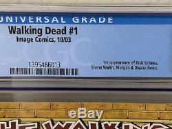 The Walking Dead # 1 Cgc 9.6 Pages Blanches 1er Rick Grimes Robert Kirkman