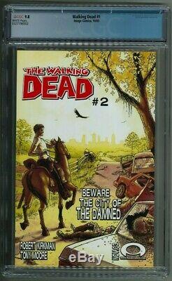 The Walking Dead # 1 Cgc 9.8 Black Label 1er Rare Imprimer 2003