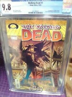 The Walking Dead # 1 Cgc 9.8 Pages Blanches! Image Comics 2003