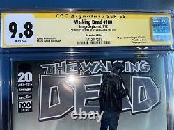 The Walking Dead Comic #100 1st Print, Couverture D'enveloppe En Chrome 9,8 Cgc Signé