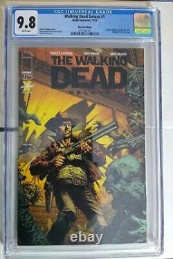 The Walking Dead Deluxe #1 Black Foiled Edition Cgc 9.8 Finch Variante- 1 De 200