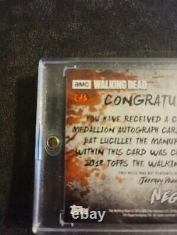 The Walking Dead Saison 8 Negan Lucille Relic Auto #ed 4 De Seulement 5 Rare