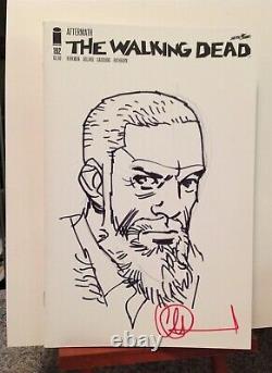 The Walking Dead n°192 - Esquisse d'art originale de Rick Grimes par Charlie Adlard avec COA