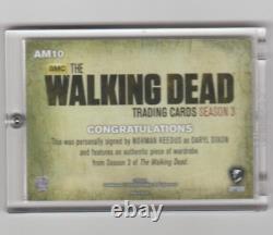 The translation in French: The Walking Dead Saison 3 Pt 2 Carte Autographe/mémorabilia de Daryl Dixon #am10 Sp/htf