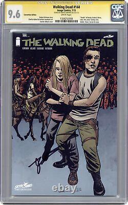 The translation in French is: Walking Dead #144 Adlard SDCC Color Variant CGC 9.6 SS Robert Kirkman 2015