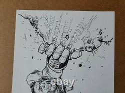 Tony Moore Art Original Fear Agent Sketch 9x12 (walking Dead) Image Comics