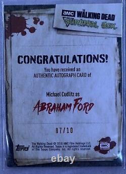 Topps 2016 The Walking Dead Survival Abraham Ford Carte Autographiée aux Asticots 07/10