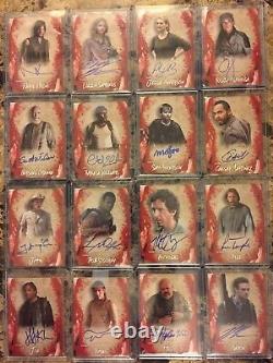 Topps 2016 The Walking Dead Survival Box Autograph Card Lot De 16 Cartes Voir Photos