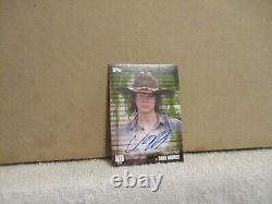 Topps The Walking Dead Saison 6 Chandler Riggs en tant que Carl Grimes Moule Auto 21/25