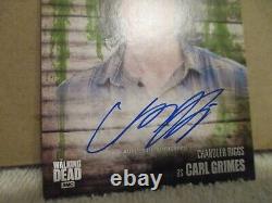 Topps The Walking Dead Saison 6 Chandler Riggs en tant que Carl Grimes Moule Auto 21/25