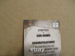 Topps The Walking Dead Saison 6 Chandler Riggs en tant que Carl Grimes Moule Auto 21/25