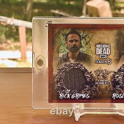 Topps Walking Dead Saison 8 Rick Grimes/rosita Espinosa Dual Relic Blood 1/1 Ssp