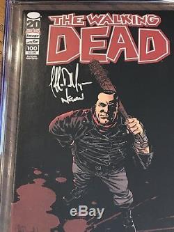 Walking Dead # 100 1er Negan Cgc 9.8 Ss Jeffrey Dean Morgan