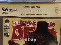 Walking Dead #100 1ère Application De Negan Signée Par Jeffrey Dean Morgan Et Glenn Reese